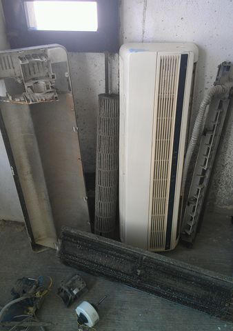 desarmado y preparado para ser lavado